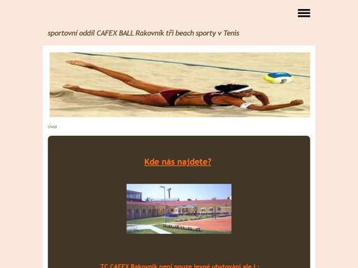stránky sportovního oddílu - beach volejbalového