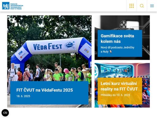fit čvut je osmou fakultou čvut v praze, kde působí od roku 2009. nabízí moderní bakalářský, magisterský a doktorský studijní program informatika. zaměřuje se na nejmodernější oblasti informatiky a informačních technologií.