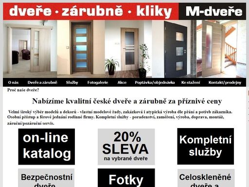zakázková výroba, prodej a montáže- vše pro interiérové dveře, obložkové zárubně a dveřní kování, mdveře, dveře pardubice, chrudim a hlinsko