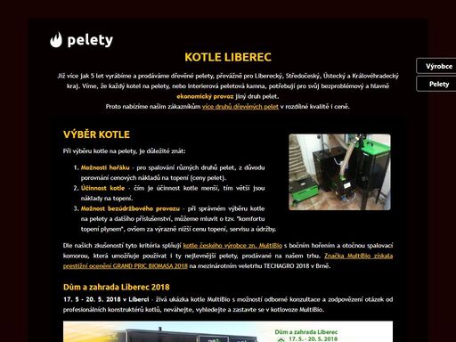 kotle liberec - kotle doporučené výrobcem pelet