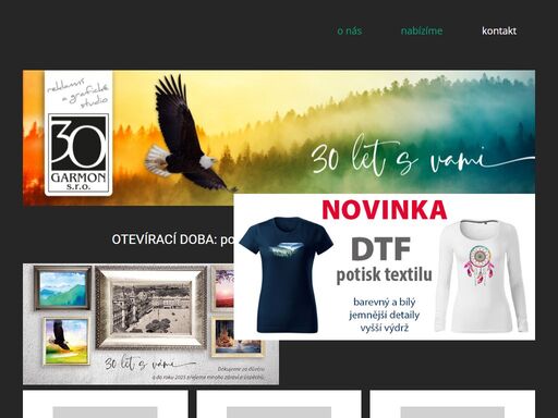 garmon s.r.o. reklamní agentura, grafické studio pardubice, razítka pardubice