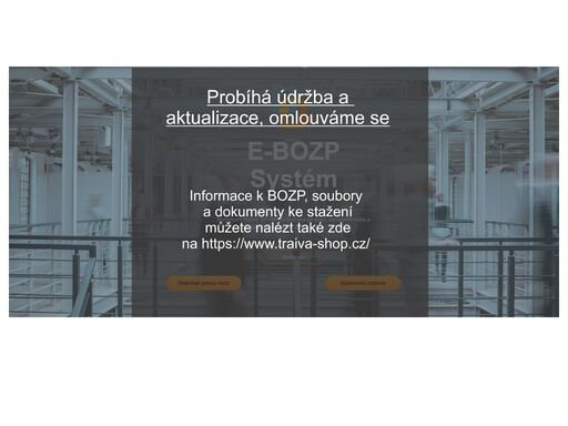 rozcestník služeb bozp, výrobků pro bezpečnost a bezpečnostní tabulky firmy traiva s.r.o.