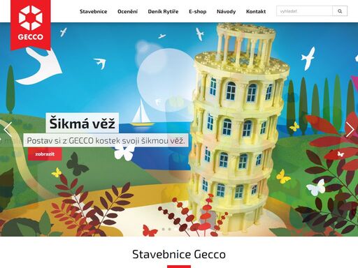 originální česká stavebnice gecco pro děti, založená na patentovaném systému spojování, tzv. kytičce.