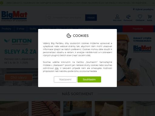bigmat je síť nezávislých obchodníků se stavebními materiály. nabízí materiály pro kutily i profesionály, rekonstrukce i novostavby.