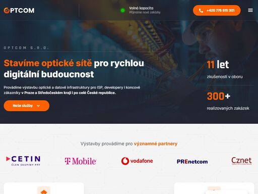 jsme spolehlivý partner pro komplexní řešení v oblasti optických sítí v praze, středočeském kraji a celé české republice. navrhneme vám řešení na klíč.