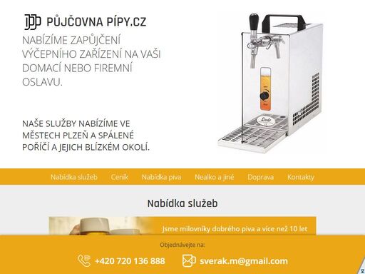 půjčovna pípy plzeň spálené poříčí