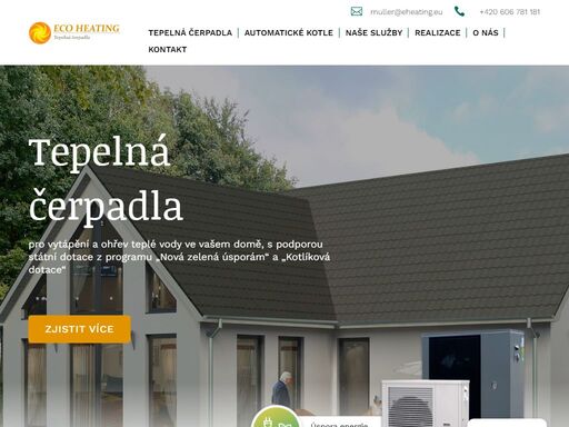 tepelná čerpadla pro vytápění a ohřev teplé vody ve vašem domě, s podporou státní dotace z programu „nová zelená úsporám“ a „kotlíková dotace“