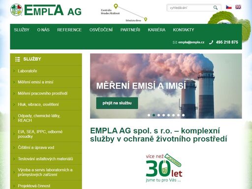 nabízíme komplexní služby v oblasti ekologie a životního prostředí po celé české republice. objednejte si měření s námi.