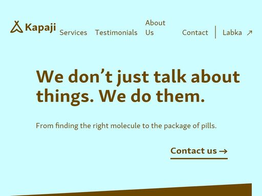 kapaji / project management / consultations in chemistry and pharmacy / troubleshooting in chemistry and pharmacy / root cause analysis / literature and ip review / company processes