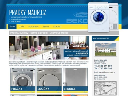 prodej a servis bílé techniky olomouc - pračky, sušičky, myčky na nádobí, ledničky, chladničky.