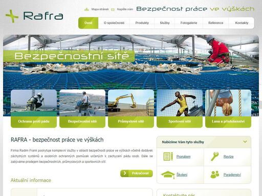 rafra - bezpečnost práce ve výškách, sportovní sítě
