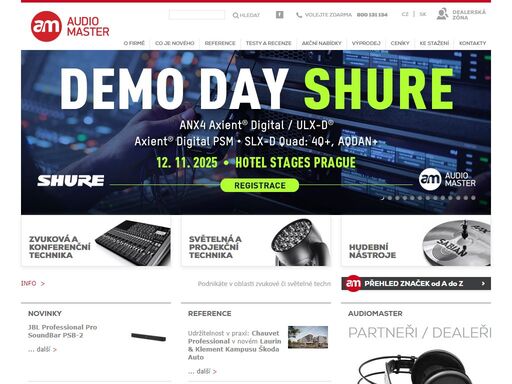 zvuková a světelna technika prodej profesionální zvukové a světelné techniky audiomaster cz a.s.