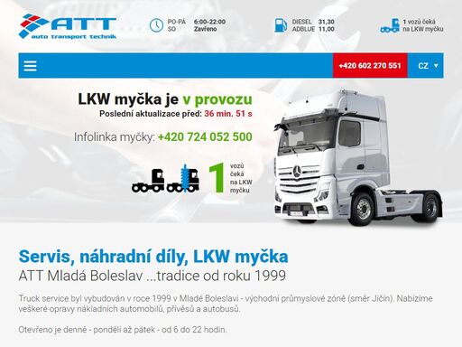 kompletní servis nákladních automobilů a přívěsů, náhradní díly, lkw myčka. již od roku 1999 - mladá boleslav