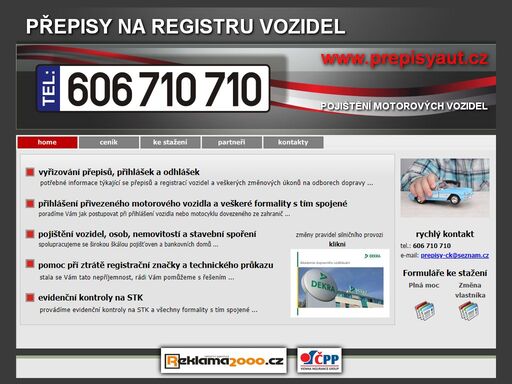 přepisy motorových vozidel - český krumlov