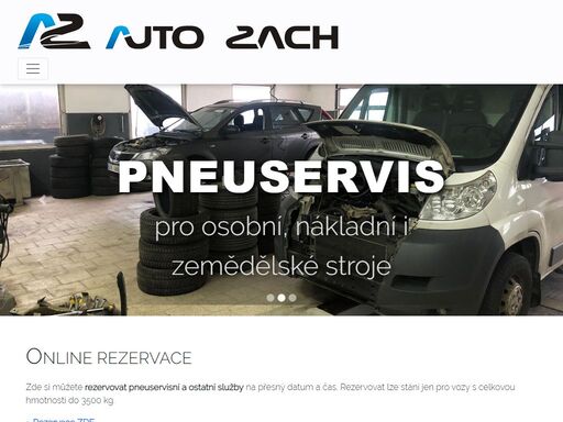 auto zach - autoservis, pneuservis, opravy vozidel, výměna čelních skel, příprava na stk. mariánské radčice.
