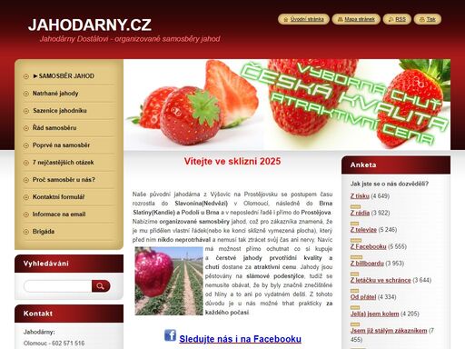 samosběr jahod v brně, olomouci a prostějově.