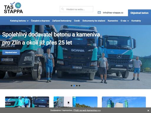 taš-stappa beton je spolehlivý dodavatel betonu a kameniva pro zlín a okolí již přes 20 let.