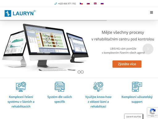 vyřešte všechny procesy a agendy pomocí jednoho informačního systému. lázeňský a rehabilitační software lauryn využívá přes 70 uživatelů v čr a sr