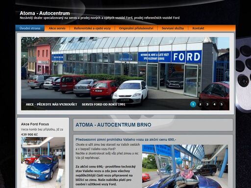 atoma - autocentrum, nezávislý dealer specializovaný na servis a prodej nových a ojetych vozidel ford, prodej referenčních vozidel ford