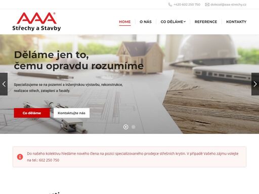 specializujeme se na realizace staveb v oboru pozemního stavitelství, kompletní realizace střech a obchod se stavebním materiálem. dlouholeté zkušenosti.