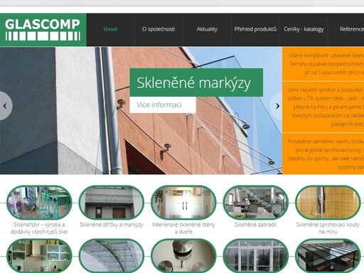 kompletní zpracování plochého stavebního skla a jeho aplikace ve stavebnictví a interiérech