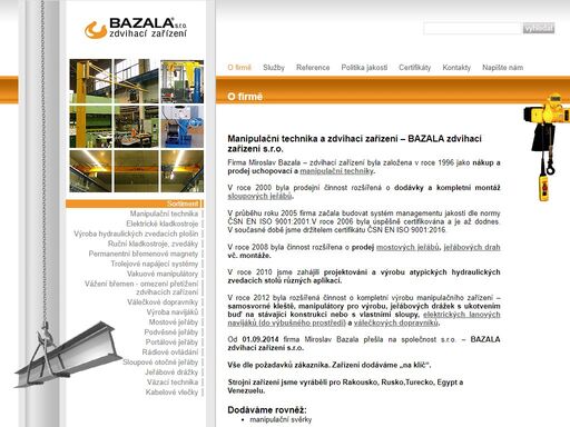 manipulační technika a zdvihací zařízení - prodej, provádíme repase i opravy kladkostrojů, prodáváme jěřáby i magnety, dodáváme náhradní díly.