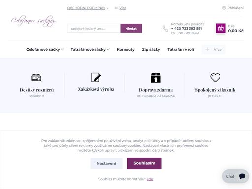 obaly z celofánu - promění vaše výrobky v kouzelné dárky, ochrání před ušpiněním i rozsypáním. ? více než 100 rozměrů skladem, další na zakázku ?? stovky spokojených zákazníků ? jukněte k nám