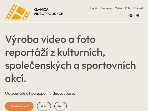 video reportáže - výroba a správa internetových stránek