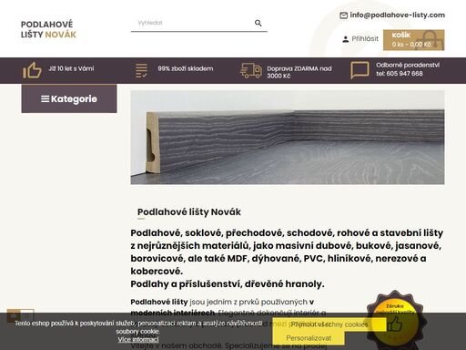 podlahové lišty vhodné do každého interiéru. široká nabídka podlahových lišt za nejnižší ceny. 