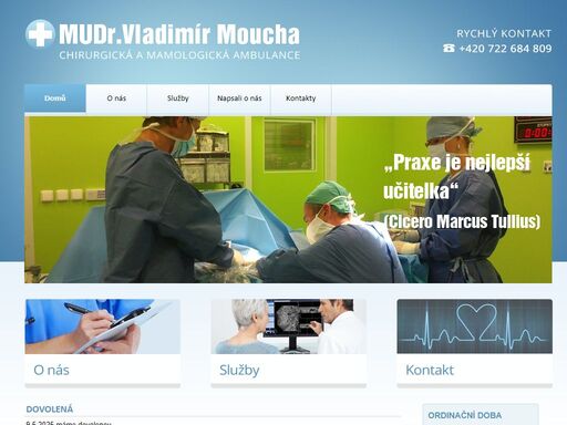 mudr. vladimír moucha, chirurgie, mamologie, beroun, hořovice