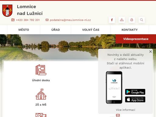 oficiální stránky města lomnice nad lužnicí