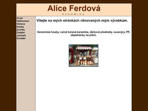 keramika,keramické výrobky,dárkové předměty,ruční práce,vánoce,halloween,houby,pf,logo