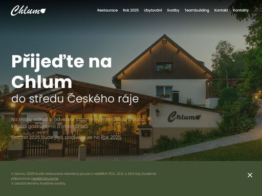 svatby / teambuldingy 2022 - volné termíny k dispozici