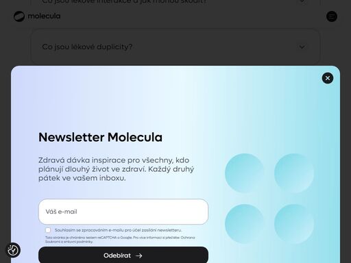 molecula | zjednodušujeme užívání léků a vitamínů pro zdravější život