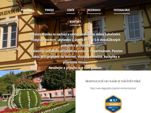 penzion monika - levné ubytování a pobyt v luhačovicích