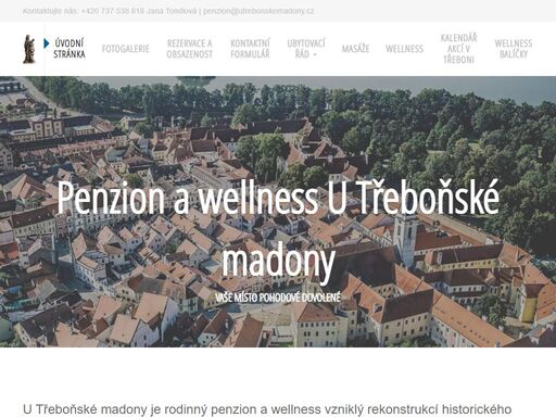 pohodové ubytování v třeboni. penzion s wellness. masáže