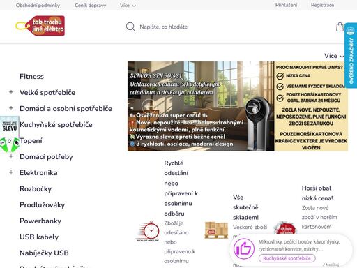 nové zboží v horších kartonových obalech za výhodné ceny, kuchyňské spotřebiče, ventilátory, topení, vysavače, mikrovlnné trouby, televize,zahradní sekačky, domácí potřeby.vše skladem ihned k odeslání