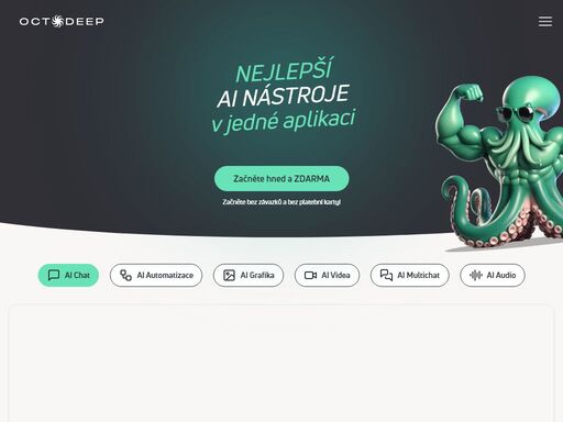 pracujte rychleji s ai aplikací octodeep.?? nejnovější ai modely chatgpt a dall-e od openai, claude, gemini, mistral a midjourney ?? ai chat zdarma ?? efektivní šablony a automatizace. ?? zrychlete své pracovní procesy a zvyšte produktivitu s českou ai aplikací.