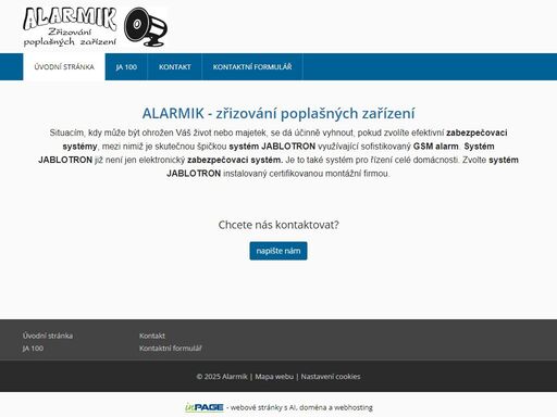 zabezpečovací systém jablotron využívající gsm alarm. oslovte nás ohledně zabezpečení objektů nebo nového způsobu řízení vytápění v rodinném domě!