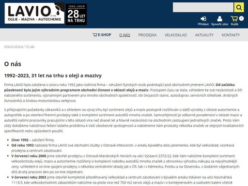 lavio s.r.o. - rodinná firma specialozovaná na prodej a výrobů motorových olejů, maziv a autochemie