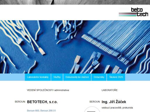 betotech – akreditované zkušební laboratoře.