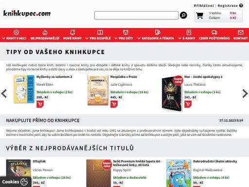 knihkupectví, knihkupec.com, s láskou ke knihám s nadšením pro vás, knihy skladem, expedujeme do 1 pracovního dne. profesionální přesto lidský přístup.