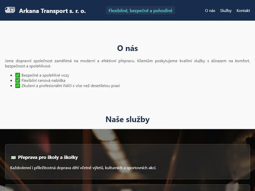 spolehlivá doprava pro školy, školky, zaměstnance i soukromé akce. arkana transport s.r.o. – flexibilně, bezpečně a pohodlně.