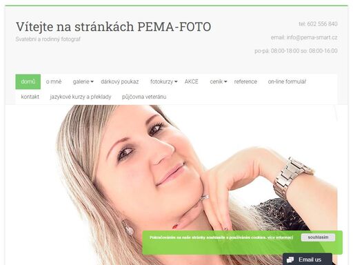 svatební, rodinné focení, ale také focení akcí, koncertů, vánočních večírků...