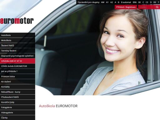 autoškola euromotor brno praha. cílem naší autoškoly je naučit vás řídit a zcela ovládat motorové vozidlo, a to nejen v brně a praze. provádíme školení řidičů profesní, referentů, přezkoušení řidičů, dopravně psychologické vyšetření, kondiční jízdy ...