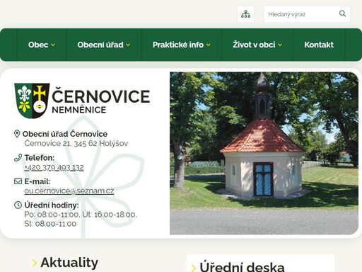 oficiální stránky obce černovice