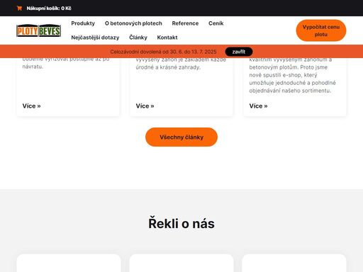 betonový plot z lanškrouna. bezúdržbové a kvalitní řešení. vypočítejte si cenu a objednejte ještě dnes. vyrábíme betonové ploty od roku 2002.
