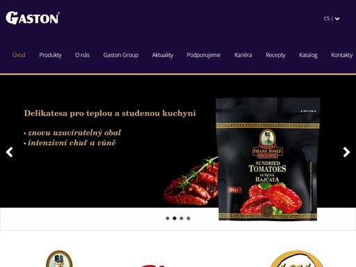 gaston je distributor konzervovaných potravin: ryb, zeleniny, ovoce pod značkami: franz josef kaiser, giana, marinna