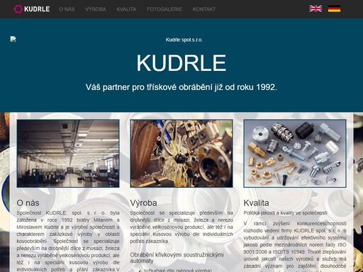 kudrle - třískové obrábění