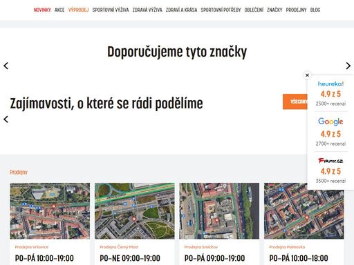 největší obchod se sportovní výživou a fitness se sítí kamenných poboček a vlastním fitness centrem. veškeré zboží skladem za skvělé ceny.